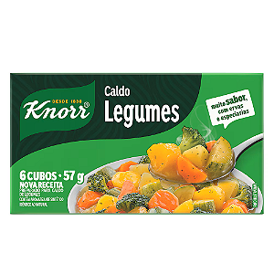Caldo Knorr  Legumes 57Gr - Embalagem 10X57 GR - Preço Unitário R$2,47