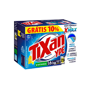 Detergente Lava Roupas Sabao Em Po Tixan Caixa Primavera Promocional 1,6Kg - Embalagem 9X1,6 KG - Preço Unitário R$17,64