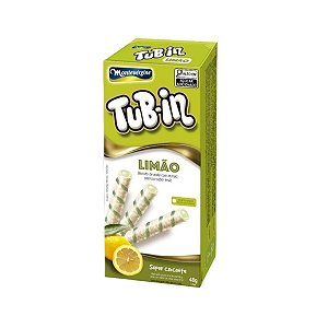 Biscoito Wafer Tub-In Limao 48Gr - Embalagem 24X48 GR - Preço Unitário R$2,23