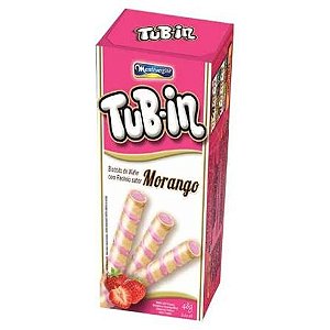 Biscoito Wafer Tub-In Morango 48Gr - Embalagem 24X48 GR - Preço Unitário R$2,23