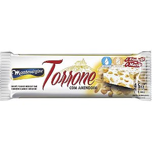 Torrone Montevérgine  Amendoim 45Gr - Embalagem 12X45 GR - Preço Unitário R$2,50