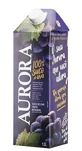 Suco De Uva Integral Tinto Aurora 1,5 Litros - Embalagem 6X1,5 LT - Preço Unitário R$16,02
