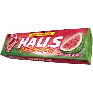 Drops Halls Melancia  Display Com 21 - Embalagem 21X1 UN - Preço Unitário R$1,42