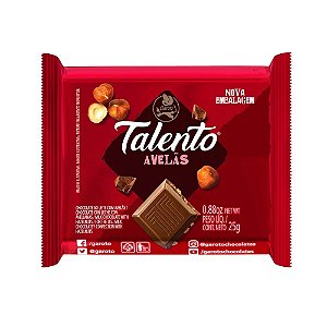 Chocolate Talento Mini Avela 25Gr - Embalagem 15X25 GR - Preço Unitário R$3,38