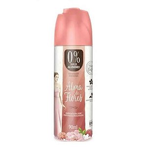 Desodorante Spray Alma Flores Rose 90Ml - Embalagem 12X90 ML - Preço Unitário R$5,35