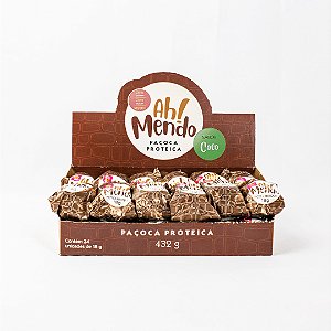 Paçoca Proteica Coco - Display 432g - AhMendo