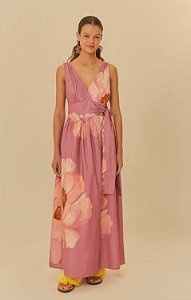 Vestido transpassado chita bells flor Farm - ML24