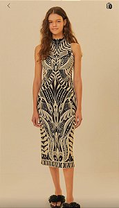 Vestido midi rendeira - FARM ML24