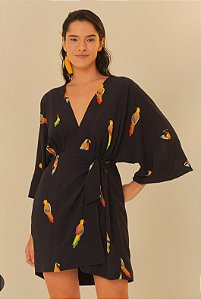 Vestido curto sonho dos passaros FARM - ML24