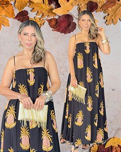 Vestido longo amalfi abacaxi - ML24