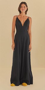 MACACAO DECOTE V PANTALONA PRETO FARM - ML25