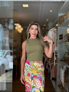 TOP CROPPED JUSTO MC - 6917-VERDE RENATA - P ML25-