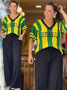 BLUSA BRASIL TRICO VERDE - ML26