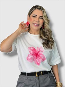 T-SHIRT ALGODÃO FLOR- ML26