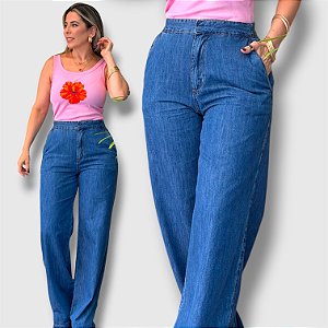 CALCA AGATA WIDE LEG - 42 FLOR DE LIS- ML26