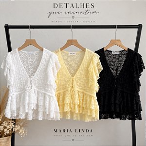 BLUSA RENDA BABADO- ML26