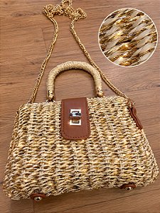 BOLSA PALHA DOURADO ML26