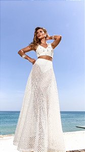 Conjunto Top Aplicação & Saia