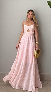 Vestido Longo Poá
