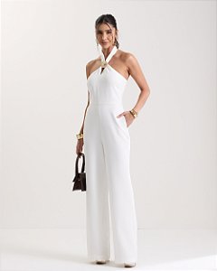 Macacão Islene Em Alfaiataria Off White