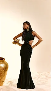 Vestido Longo Vazado