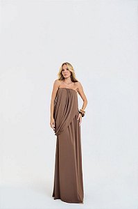 Vestido Longo Tomara que Caia Marrom