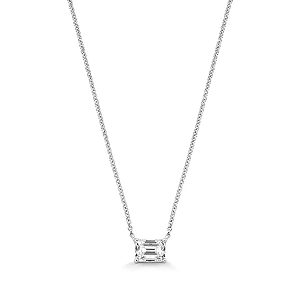 Colar Baguete Moissanita 2.0CT Prata 925