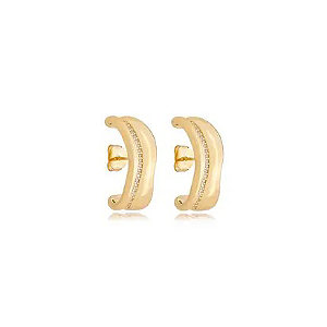 Brinco Gota Clarity Citrino Champagne