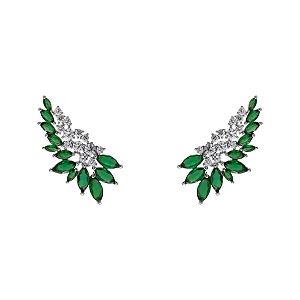 Brinco Earcuff Asa Esmeraldas Fusion e Zircônia