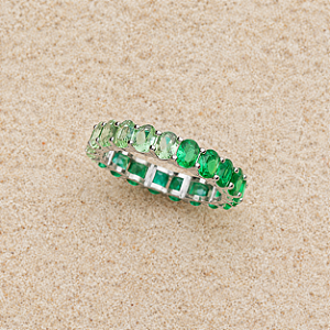 Anel Aparador Esmeralda Fusion Oval Degrade