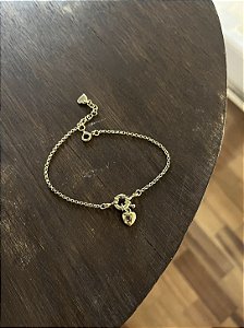 Pulseira Coração Fecho Boia