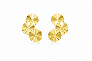 Brinco Earcuff Discos Pressão