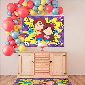 Painel decoração TNT GIGANTE 1,40m Maria Clara e JP Painel