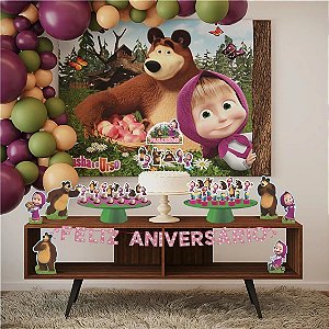 ATACADO 15 Kit festa Masha e Urso EVA/ Decoração aniversário