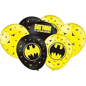 25 Balões Batman Bexigas n9" decoração festa aniversário