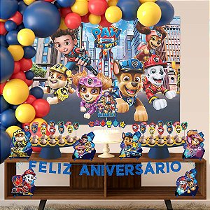 Kit festa decoração festa Patrulha Canina Herois 39 pçs EVA