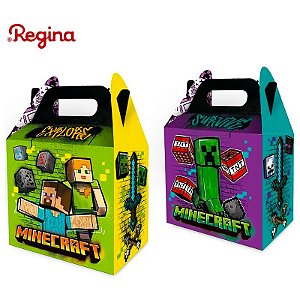8 Caixa Surpresa Minecraft Decoração aniversário festa
