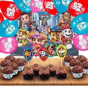 Kit festa Patrulha Canina Herois 338 pçs decdoração completa
