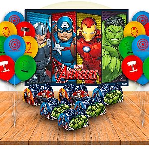 Kit festa Completo decoração VIngadores aniversáro 76 peçs