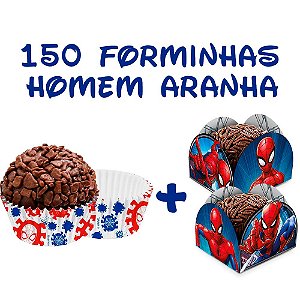 kit forminhas Decoração festa homem Aranha 150 unidades