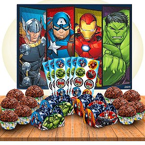 Kit festa completo 181 pçs Decoração Vingadores aniversário
