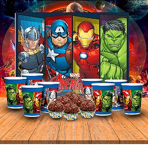 Kit festa Vingadores 109 peças decoração aniversário complet