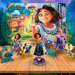 KIT display/centro de mesa e Painel TNT Decoração Encanto