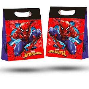 Caixa para presente Decoração Homem Aranha 18x7,5x25 festa