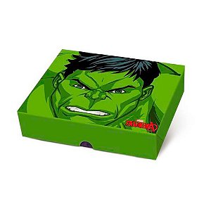 Caixa decoração Hulk festa presente supresa grande 25x20x5