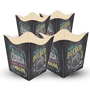 kit 10 Cachepo Papel cartonado Decoração Boteco festa