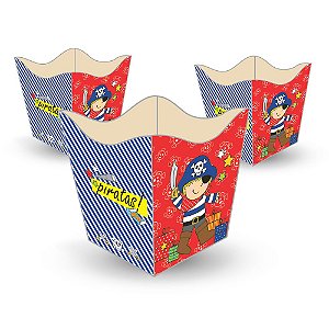 kit 10 Cachepo Papel cartonado Decoração Pirata festa