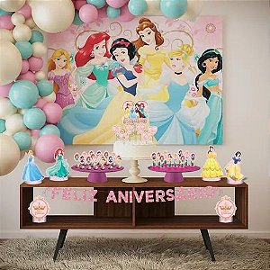 Decoração Festa Princesas Disney Kit COMPLETO em EVA 39pçs