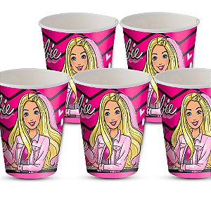 Copos decoração festa Barbie 8 Uni 200 ML aniversário
