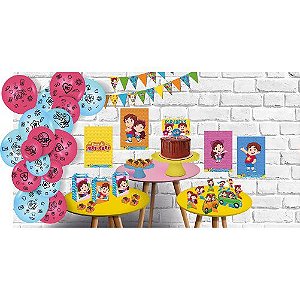 KIT só um bolinho Maria clara e JP/ 89 peças para decorar